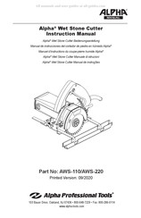 Alpha Professional Tools AWS-220 Manual De Instrucciones