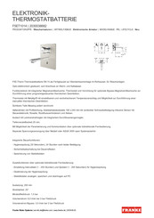 Franke F5E-Therm F5ET1014 Instrucciones De Montaje Y Servicio