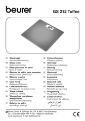 Beurer GS 212 Toffee Instrucciones Para El Uso