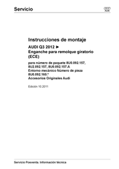 Audi 8U0.092.157 Instrucciones De Montaje