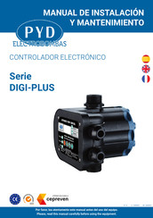 PYD Electrobombas DIGI-PLUS Serie Manual De Instalación Y Mantenimiento