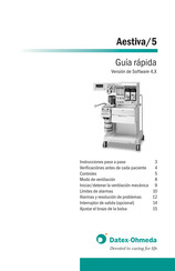 Datex-Ohmeda Aestiva/5 Guía Rápida