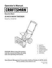 Sears CRAFTSMAN 247.881700 Manual Del Operador