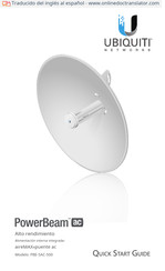 Ubiquiti Networks PowerBeam PBE-5AC-500 Guia De Inicio Rapido