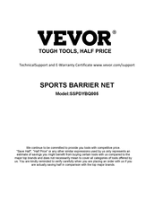 VEVOR SSPDYBQ005 Manual Del Usuario