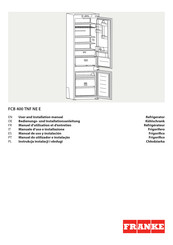 Franke FCB 400 TNF NE E Manual De Uso Y Instalación