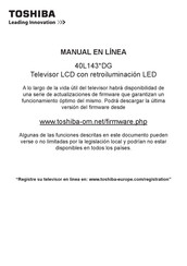 Toshiba 40L143 DG Serie Manual En Linea