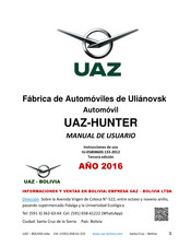 UAZ HUNTER 2016 Manual De Usuario