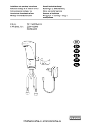 Franke PRTR0006 Instrucciones De Montaje Y Uso