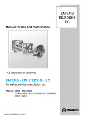 Munters ED/EDS30HE Manual De Uso Y Mantenimiento