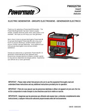 Powermate PM0525750 Instrucciones Adicionales