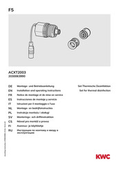 KWC ACXT2003 Instrucciones De Montaje Y Servicio