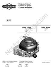 Briggs & Stratton Power Built 21000 Manual Del Operario