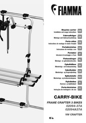 Fiamma FRAME CRAFTER 3 BIKES Instruciones De Montaje Y Uso