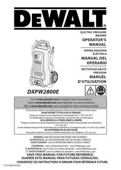 DeWalt DXPW2800E Manual Del Operario