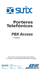 Surix PBX Access Manual Del Usuario