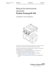 Endress+Hauser HART Proline Promag W 400 Manual De Instrucciones Abreviado