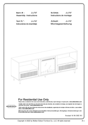 Walker Edison JLLF6FAG Instrucciones De Ensamblaje