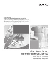 Asko OP8636S Instrucciones De Uso