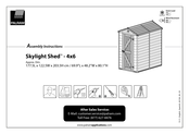 Palram Skylight Shed 4x6 Instrucciones De Montaje