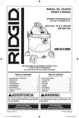 RIDGID HD1612M0 Manual Del Usuario