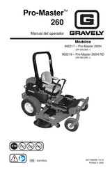 Gravely Pro-Master 260H Manual Del Operador