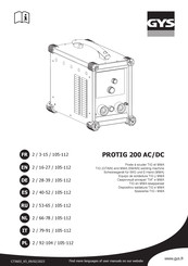 GYS TIG26DB-4m Traducción De Las Instrucciones Originales