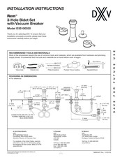 DXV Rem D35100330.144 Instrucciones De Instalación