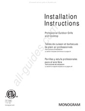 GE MONOGRAM ZGG300NB Instrucciones De Instalación