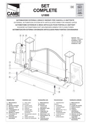 CAME U1800 Manual De Instrucciones