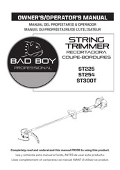 Bad Boy PROFESSIONAL ST225 Manual Del Propietario U Operador