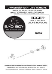 Bad Boy PROFESSIONAL ED254 Manual Del Propietario U Operador