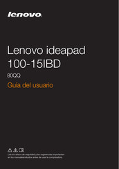 Lenovo ideapad 100-15IBD Guia Del Usuario