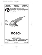 Bosch 1710D Instrucciones De Funcionamiento Y Seguridad