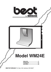 Broan BEST WM24E Manual Del Usuario