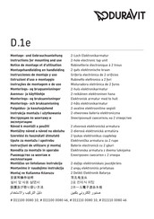 DURAVIT D.1e D11110 0080 46 Instrucciones De Montaje Y Uso