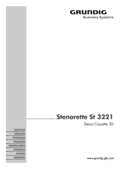 Grundig Stenorette St 3221 Manual Del Usuario