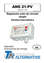 Technische Alternative ANS 21-PV Operacion Instrucciones De Montaje