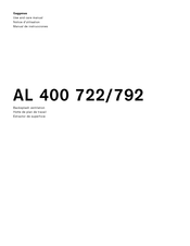 Gaggenau AL 400 722 Manual De Instrucciones