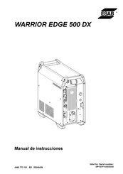 ESAB WARRIOR EDGE 500 DX Manual De Instrucciones