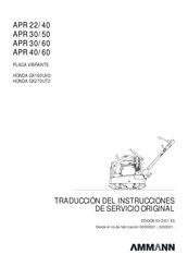 Ammann APR 22/40 Traducción Del Instrucciones De Servicio Original