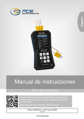 PCE Instruments PCE-T 420 Manual De Instrucciones