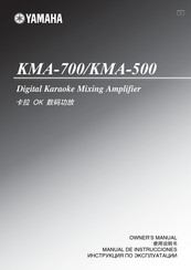 Yamaha KMA-700 Manual De Instrucciones