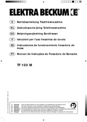 Elektra Beckum TF 100 M Instrucciones De Funcionamiento