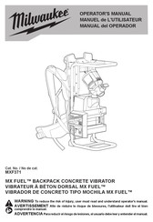 Milwaukee MX FUEL MXF371 Manual Del Operador