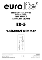 EuroLite ED-5 Manual Del Usuario