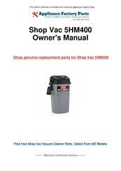 Shop-Vac 3HM Serie Manual Del Usuario