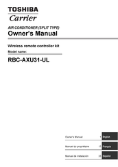 Toshiba Carrier RBC-AXU31-UL Manual Del Propietário