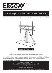 ErgoAV ERTSL1-01 Manual De Instrucciones