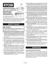 Ryobi PBP007 Manual Del Operador